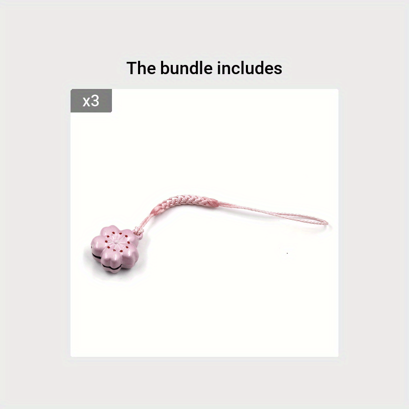 Romantic Sakura Blossom Copper Bell Charm Pendant